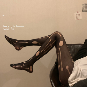 破洞丝袜性感外穿打底袜春夏季网眼美腿袜长袜女士连裤袜百搭袜子