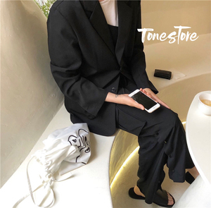 【现货清仓】韩国品牌LOCLE 19新款双侧口袋系扣休闲长裤女裤