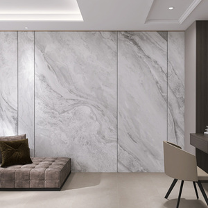 灰色纹理大理石护墙板客厅餐厅装饰沙发电视墙扣板轻奢装修集成板