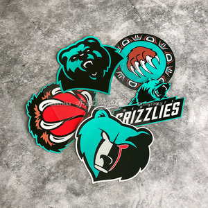 nba灰熊汽车贴纸防水防晒篮球莫兰特队标装饰贴划痕遮挡反光贴画