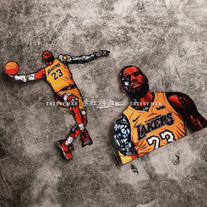 nba湖人球队lakers球星勒布朗詹姆斯lebronjames时尚汽车贴纸反光