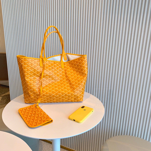 法国高雅德goyard戈雅包帆布真皮菜篮子mini购物袋手提托特包单面