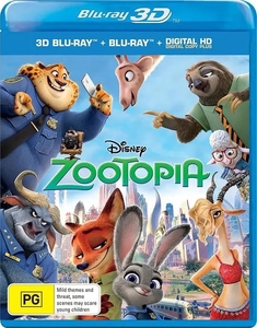 蓝光电影碟片 疯狂动物城 Zooia (2016)3D 1080P盒装