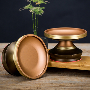 在心中留982460淘宝尼泊尔进口正品纯手工紫铜鎏金 长明灯 酥油灯灯座