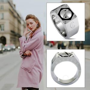 charriol/法国夏利豪舒适经典运动风男士简约百搭休闲小众戒指