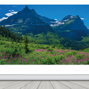 有山无水大靠山画墙贴壁纸背景墙山水画自粘风景画招财客厅装饰画