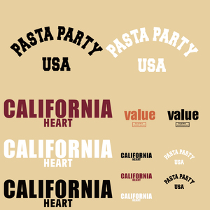 加州派对英文字母加利福尼亚烫画贴热转印衣服潮牌t恤A级粉烫图贴