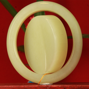 【玉浩缘】新疆和田玉若羌料黄口黄玉贵妃手镯套装顺丰包邮