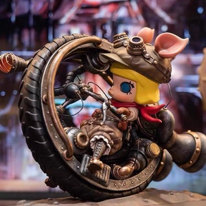 泡泡玛特 机车molly镰田光司大轱辘独轮《蒸汽朋克独轮风暴小猪