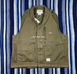 现货 WTAPS 18SS REP/JACKET.COTTON.CHINO 战术 军装马甲背心