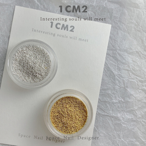 1CM2原创美甲 0.4-0.6mm金银豆子定制美甲饰品小钢珠真金电镀秋冬