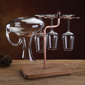 红酒杯架挂悬挂轻奢落地式醒酒器家用托架摆件酒柜酒杯架倒挂架子