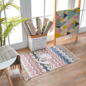棉线北欧风客厅地毯卧室轻奢家用日式现代简约沙发茶几床边毯地垫