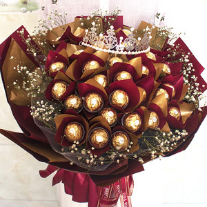 费列罗巧克力花束成品礼盒装送女男友老婆生日创意520情人节礼物