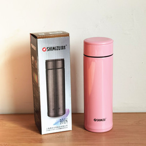 上海清水牌保温杯男女士细长小巧茶水杯大容量学生户外可爱杯子
