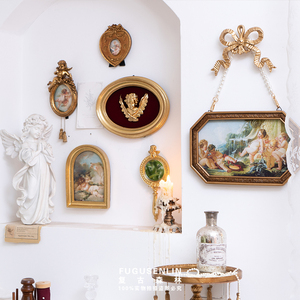 复古欧式天使浮雕树脂相框画框家居民宿墙面装饰照片墙壁挂组合