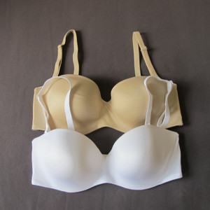 夏季胸罩女t恤光面半杯胸衣肩带可解多种穿法文胸有钢圈大杯内衣