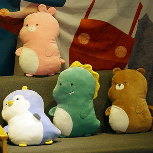 可爱小恐龙抱枕睡觉女生动物沙发靠垫床上靠背儿童玩偶生日礼物萌