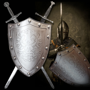 复古工业风酒吧墙上盾牌墙壁装饰挂件宝剑客厅创意网咖墙饰推荐