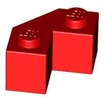 乐高LEGO 零件87620（4581525）红色2X2 45°多面砖 全新现货
