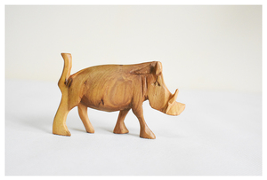 肯尼亚 非洲进口木质小野猪 木雕摆件 纯手工