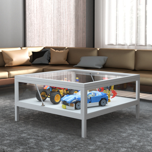 北欧收纳翻盖小户型茶几乐高手办模型咖啡桌多功能千年隼展示茶桌