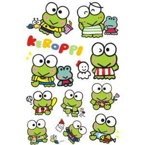 三丽鸥可洛比keroppi青蛙笔记本电脑手机行李箱旅行箱拉杆箱贴纸