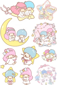 sanrio三丽鸥双子星可爱卡通笔记本电脑手账手机行李箱旅行箱贴纸