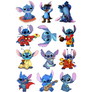 史迪仔史迪奇星际宝贝笔记本电脑手机防水旅行箱行李箱拉杆箱贴纸