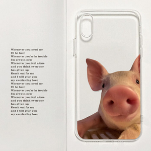 AFAK数码～可爱小猪适用于iPhone14Pro苹果11Promax华为nova9小米12荣耀60萌宠OPPOReno8一加7透明手机壳