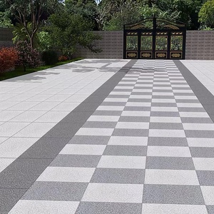 别墅庭院地铺瓷砖300x600*18仿花岗岩农村室院子火烧面芝麻灰pc砖