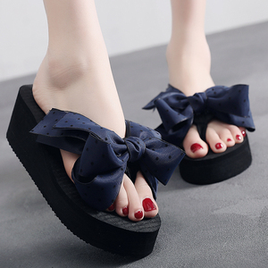 farfetch发发奇官方海外旗天猫off-white女士超大填充蝴蝶结拖鞋far