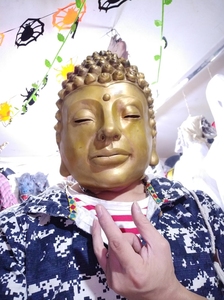 西游记如来佛祖面具头套服装成人如来佛头饰面具抖音直播搞笑道具