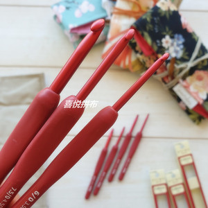 日本Tulip郁金香广岛编钩织工具 珊瑚红钩针TED 玫瑰钩针单支套装