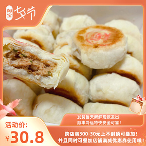 南京传统美食 泸溪河鲜肉月饼 手工现做特产小吃老字号酥皮糕点心