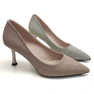 特价珠利莱2021春女鞋211-56688细跟浅口尖头时尚高跟鞋婚鞋单鞋