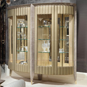 圆弧形酒柜 餐厅装饰酒柜 后现代轻奢硬包艺术造型酒橱红酒展示柜