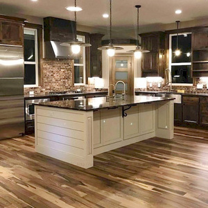 美式乡村大户型厨房中岛柜开放式厨房料理台操作吧台餐桌一体柜