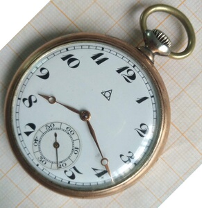 阿尔宾那211 alpina 短秒900银壳包金怀表量大价优