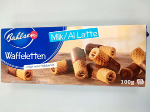 德国原装进口百乐顺黑巧克力蛋卷100g饼干休闲零食推荐盒装包装
