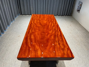 塔利木非洲草花梨原木实木茶桌简约茶台餐桌大板桌书桌办公桌