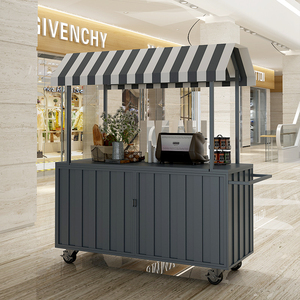 商场促销车移动铁艺售货车试吃台售卖车集市网红摊位车景区花车