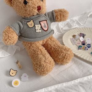 dt的店 韩国ins风可爱卡通小熊女孩亚克力胸针装饰衣服包搭配饰品