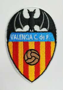 西甲valencia cf 瓦伦西亚队徽刺绣补丁贴电脑绣花布贴臂章背胶