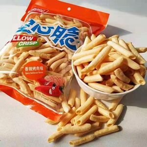 盼盼休闲食品75克空心脆香辣烤肉味/番茄味/葱香味办公室膨化零食