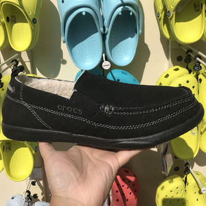 冬季crocs卡骆驰加绒保暖帆布鞋浪人男鞋一脚蹬户外休闲鞋 12615