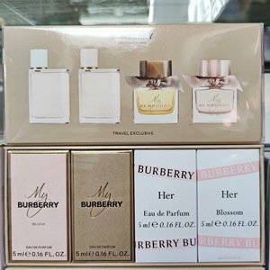 博柏利巴宝莉q版4件套盒5ml*4女士花与她香水学生少女礼品没喷头