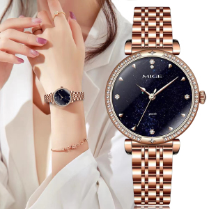 米格手表女名牌轻奢小众女表2022新款女士手表气质简约正品仿水