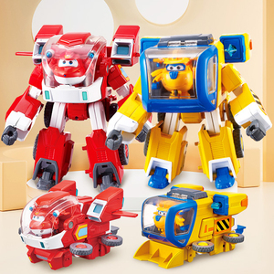 超级机甲装备多多超级飞侠乐迪玩具新品工程队汽车合体变形机器人