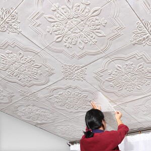 天花板贴纸自粘吊顶顶棚墙贴客厅卧室背景墙防水防潮3d立体装饰贴